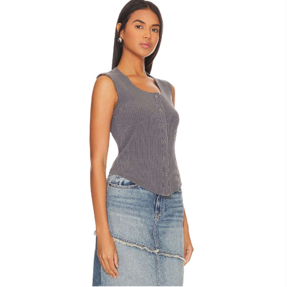 NSF Lin Rib Snap Front Cardigan - Picture 2 of 9